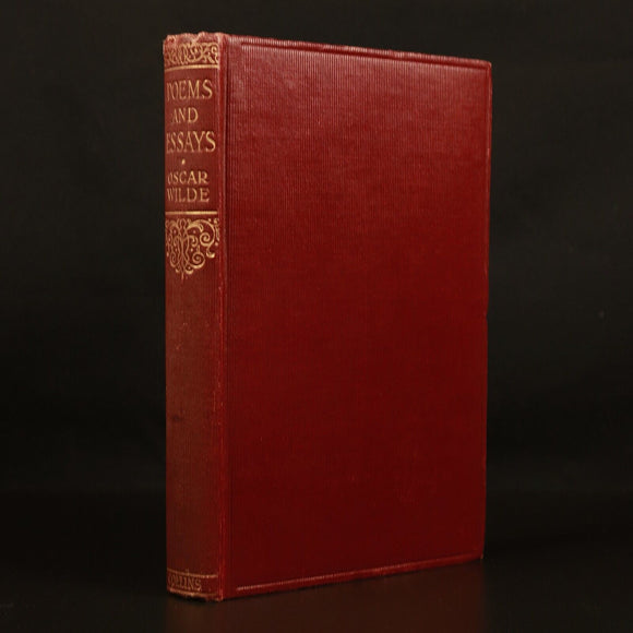 c1920 Poems & Essays Of Oscar Wilde by D. Nachshen Antique British Poetry Book