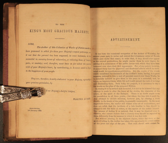 1862 Waverley or Sixty Years Since by Walter Scott Antique Fiction Book