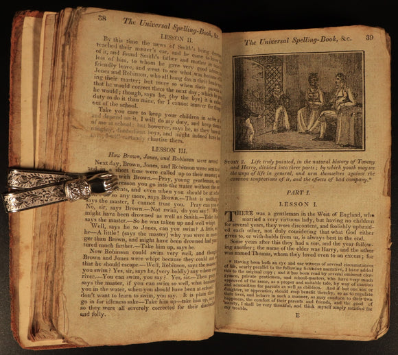 c1820 The Universal Spelling Book by Fenning & Moon Antiquarian Reference Book