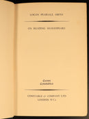 1934 On Reading Shakespeare by Logan Pearsall Smith Antique Literature Book-5