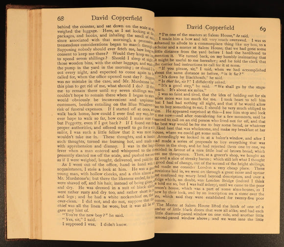 1922 David Copperfield by Charles Dickens Antique Fiction Book Everyman's