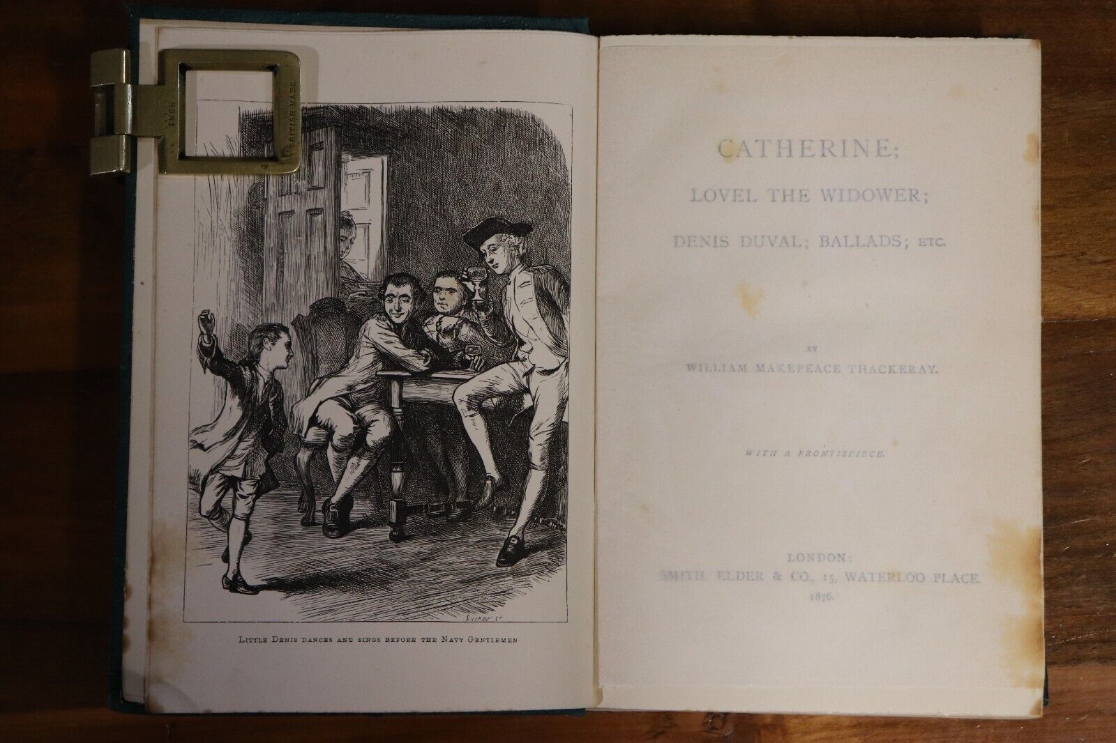 1876 The Works Of William Makepeace Thackeray Antique British Literature Book