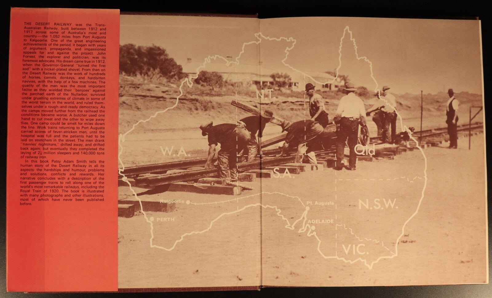 1974 The Desert Railway by Patsy Adam Smith Australian Railway Trains Book