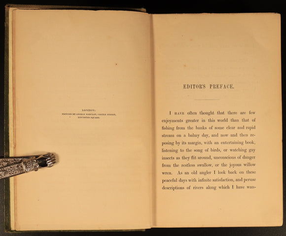 1848 The British Anglers Manual by TC Hofland Antique1st Edition Fishing Book