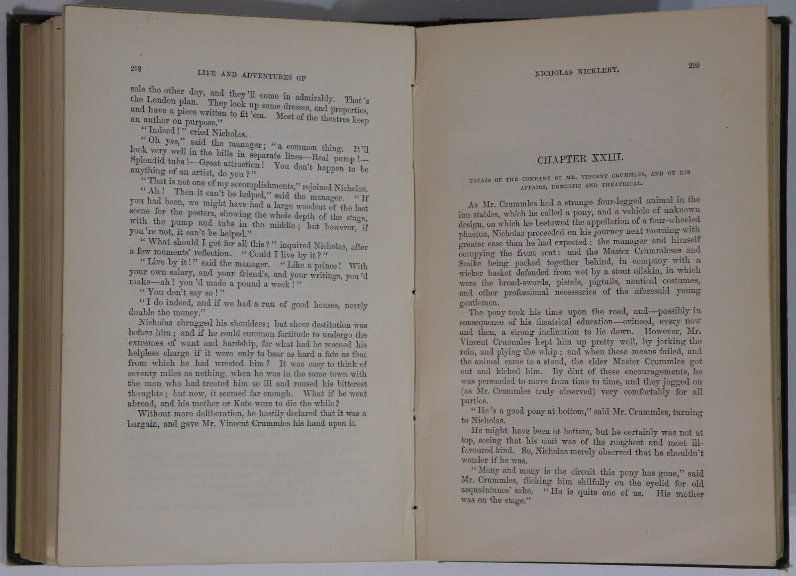 1879 2vol Nicholas Nickleby by Charles Dickens Antique British Fiction Book Set
