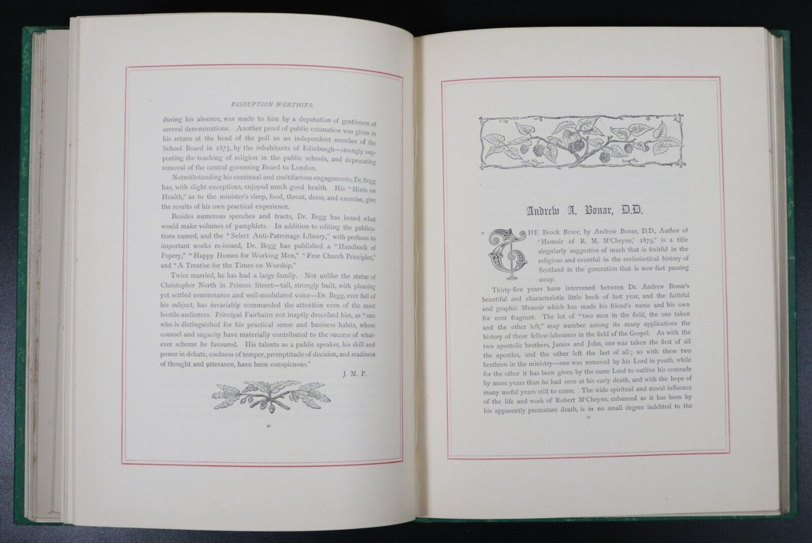 c1893 2vol Disruption Worthies Memorial Of 1843 Antique Scottish History Books