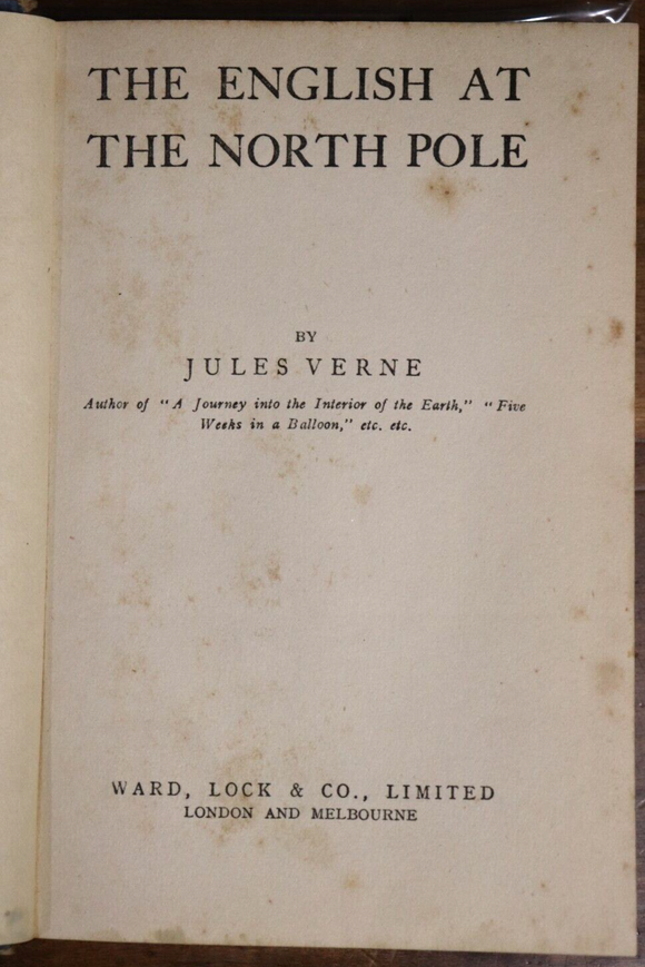 c1940 The English At The North Pole by Jules Verne Antique Fiction Book