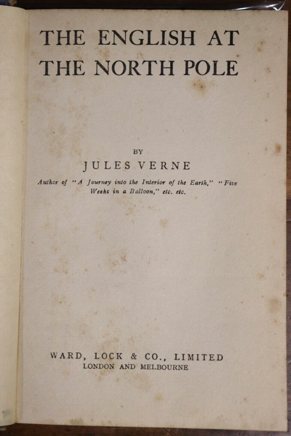 c1940 The English At The North Pole by Jules Verne Antique Fiction Book - 0