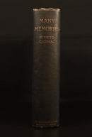 1910 Many Memories by John Rivett-Carnac Antique India Australia History Book-18