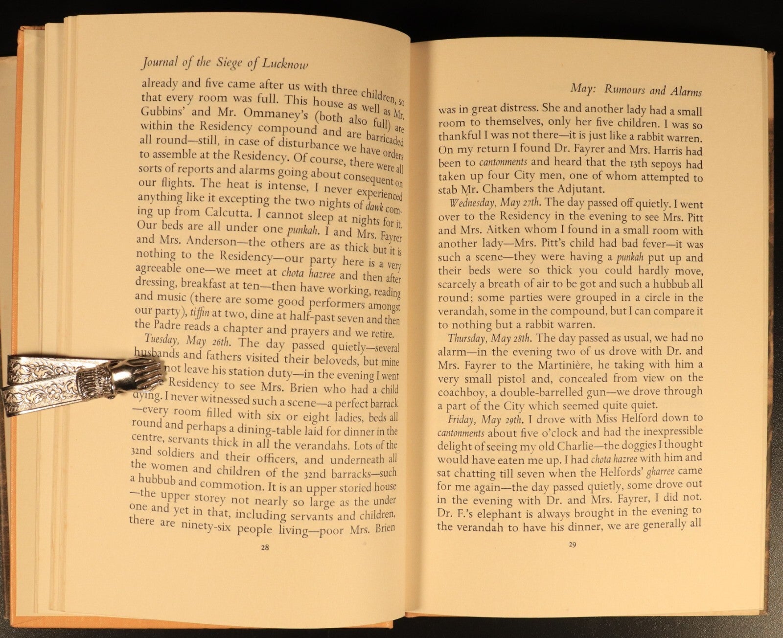Journal Of The Siege Of Lucknow by M. Germon British Military History Book c1978