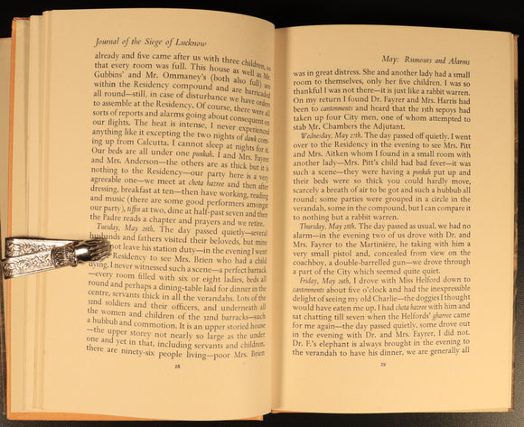 Journal Of The Siege Of Lucknow by M. Germon British Military History Book c1978