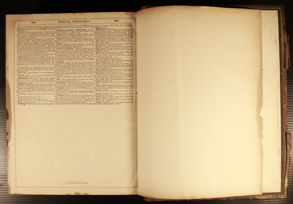 c1880 The Holy Bible Commentaries Of Scott & Henry Antiquarian Illustrated Bible