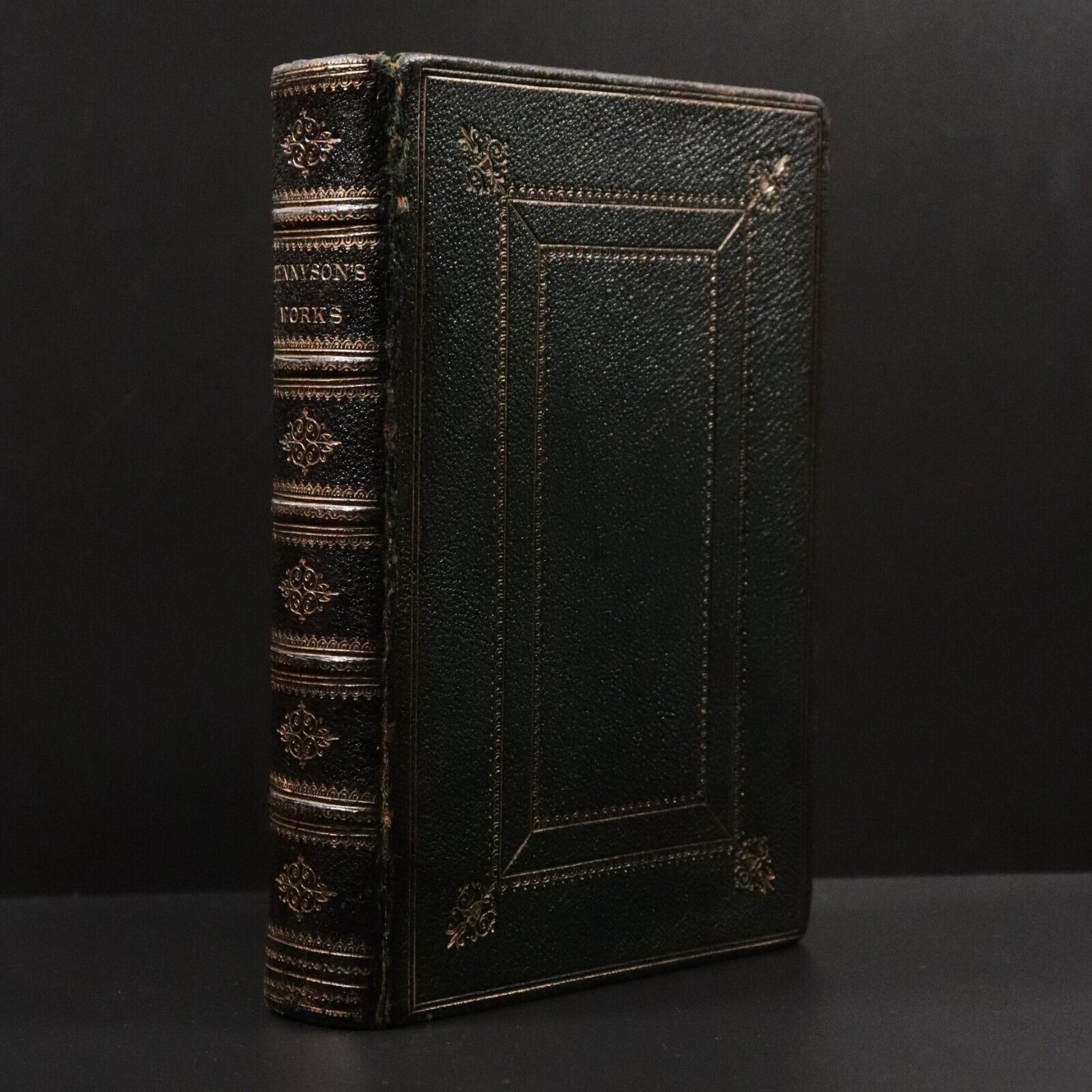 1879 The Works Of Alfred Tennyson Poet Laureate Antique Poetry Book Leather Gilt