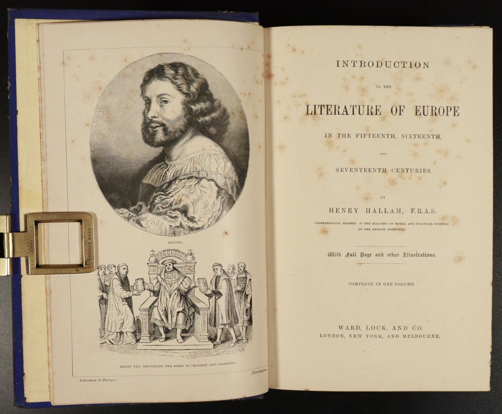 c1885 Introduction To The Literature Of Europe Henry Hallam Antique History Book