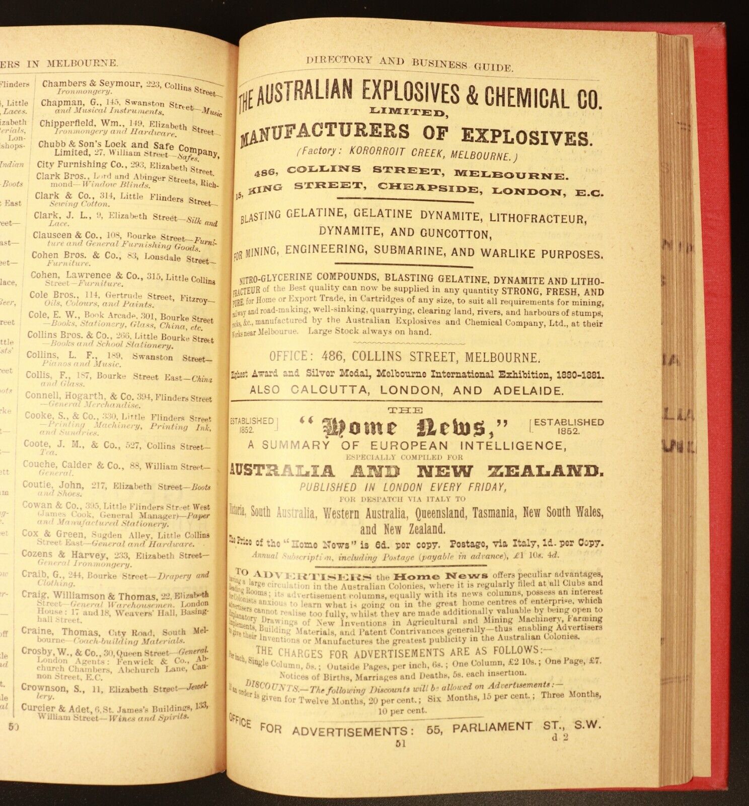 1892 Australian Handbook Directory Business Guide Colonial History Book