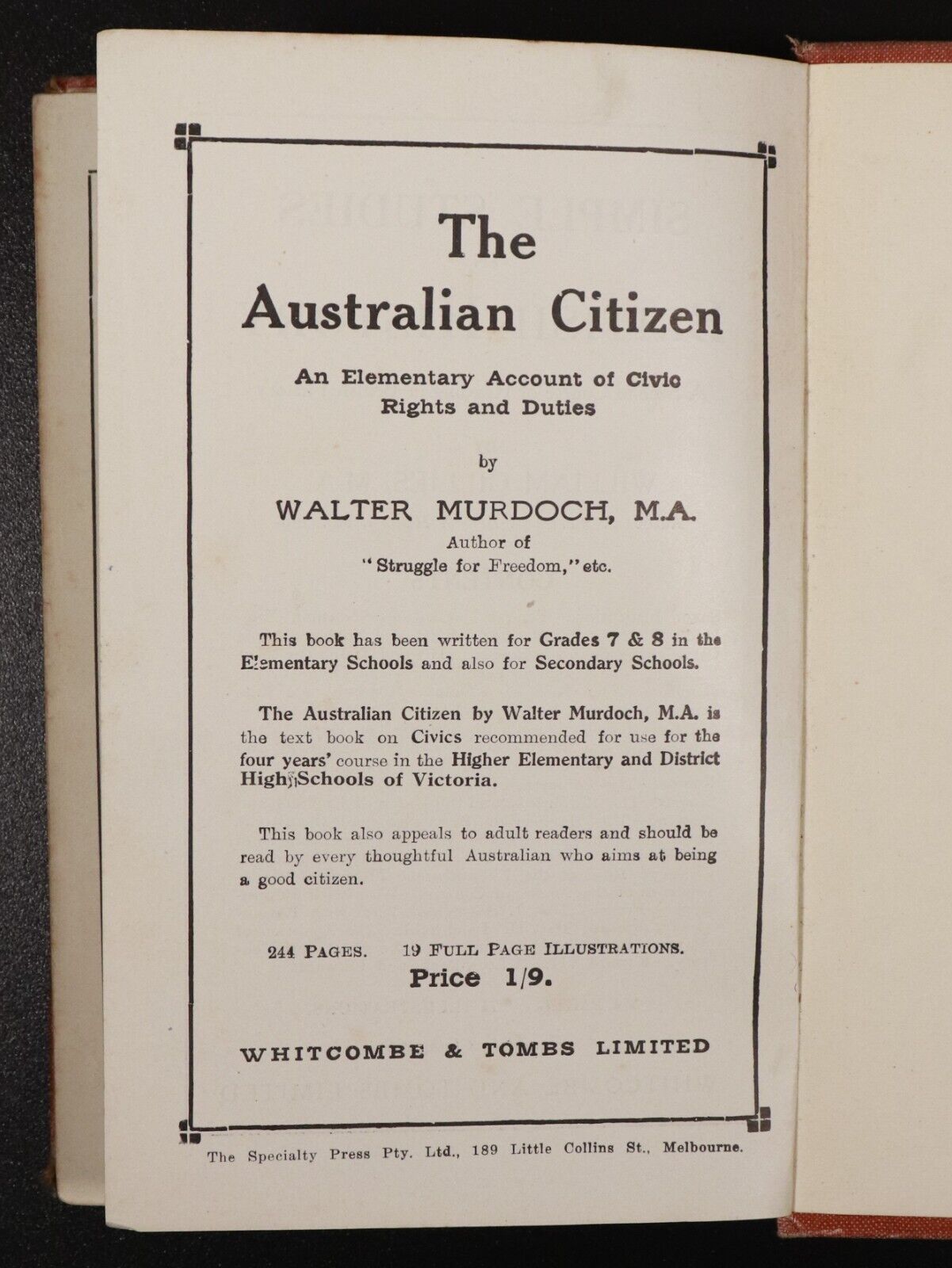 c1913 Stories Of Australian Exploration by C.R Long Australian History Book Maps