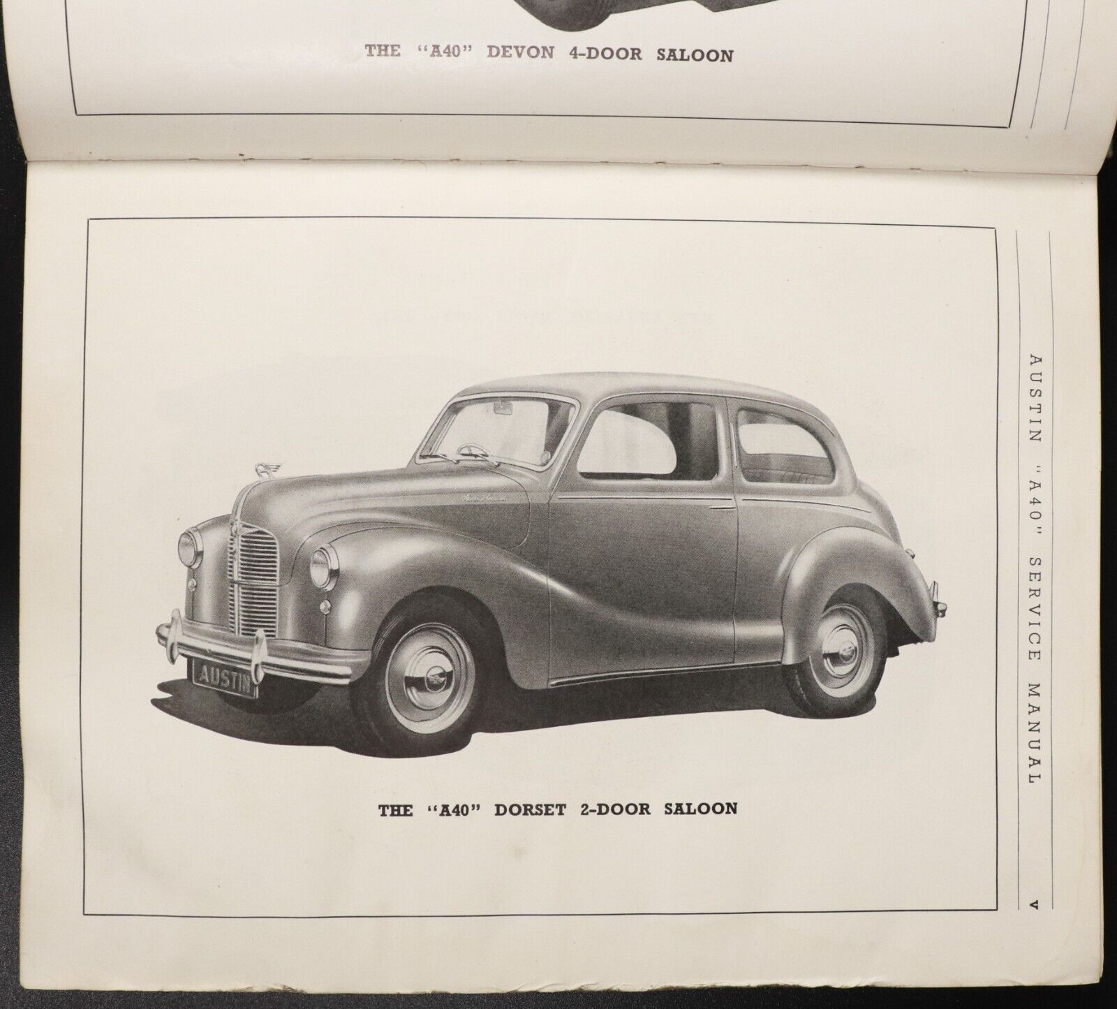 1952 Austin A40 Service Manual Vintage Automotive Reference Book Made In England