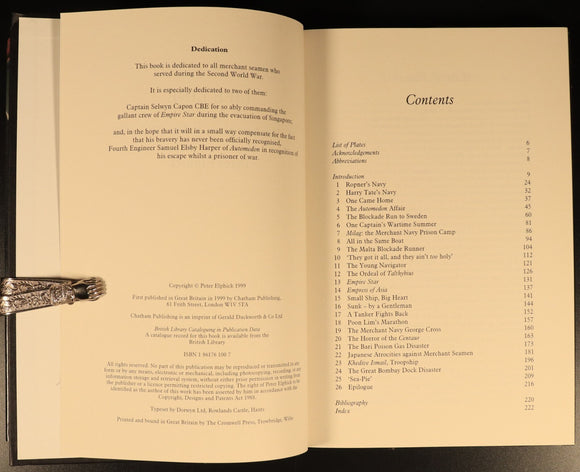 Life Line Merchant Navy At War 1939-45 1999 by P. Elphick Military History Book