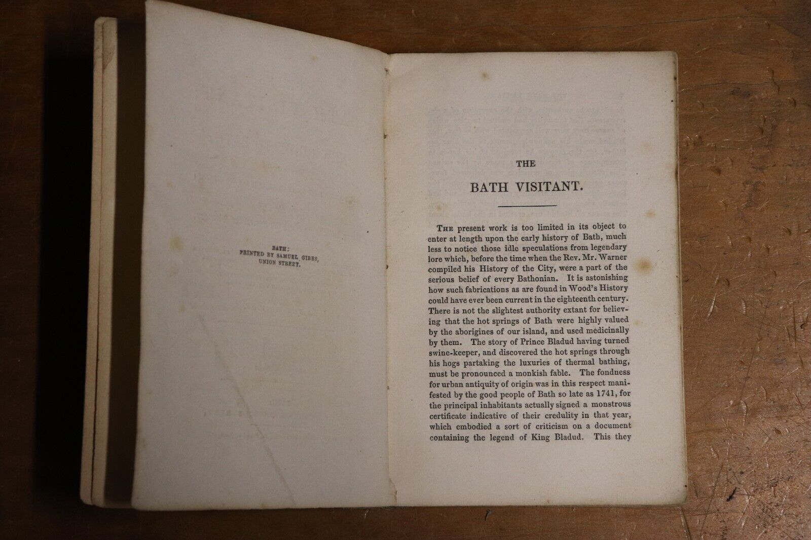 c1845 Gibbs's Illustrated Bath Visitant Rare British Travel Guide Book To Bath