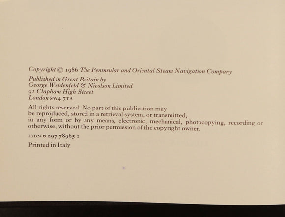 1986 The Story Of P&O Steam Navigation Company Maritime Travel History Book