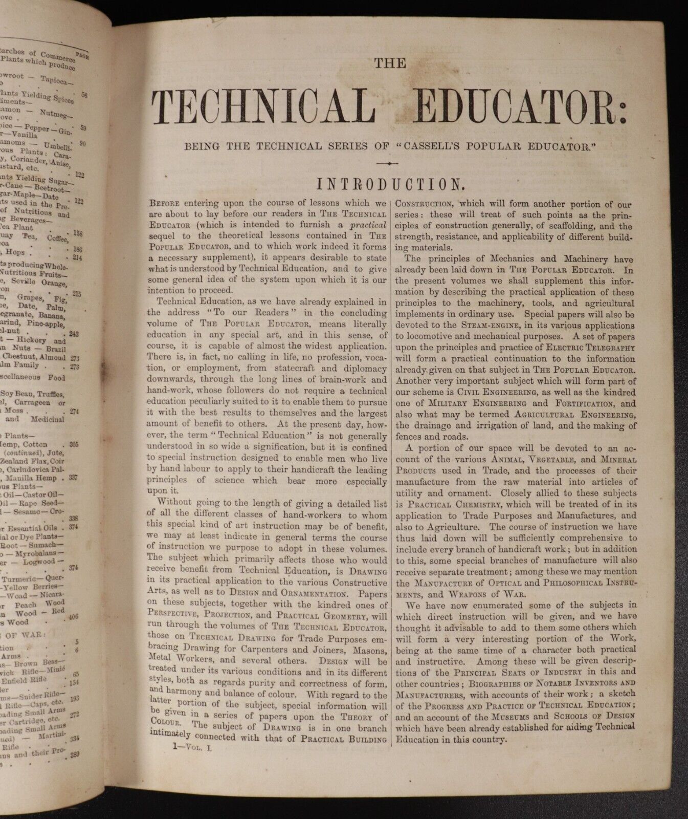 1872 2vol The Technical Educator Antique General Reference Book Set Illustrated