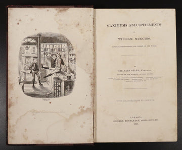 1846 Maximums & Speciments Of William Muggins Antique British Comedy Book - 0