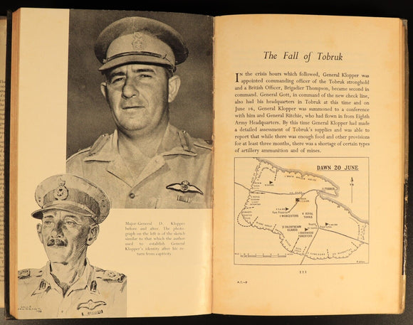 Avenge Tobruk by E.P. Hartshorn 1960 1st Ed British Military History Book WW2