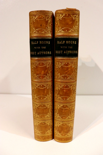c1875 Half Hours With The Best Authors by C. Knight Antique Literature Book Set