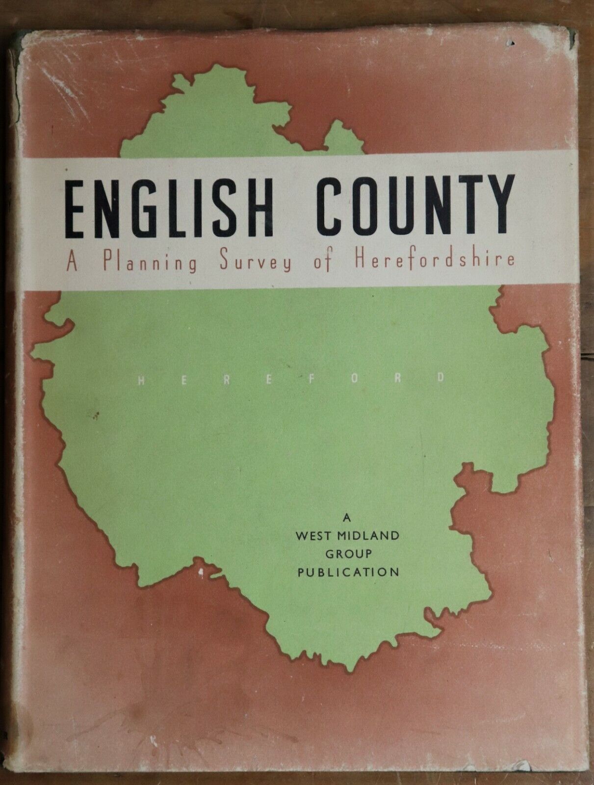 1946 English County Planning Survey Herfordshire Antique Post WW2 Architect Book