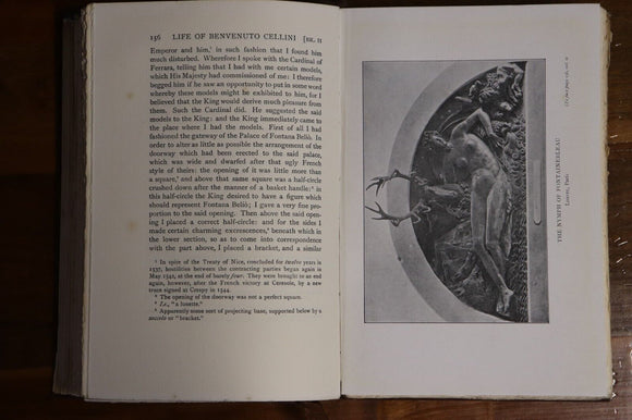 Life Of Benvenuto Cellini - 1927 - Antique Italian History Books 2 Vol Set