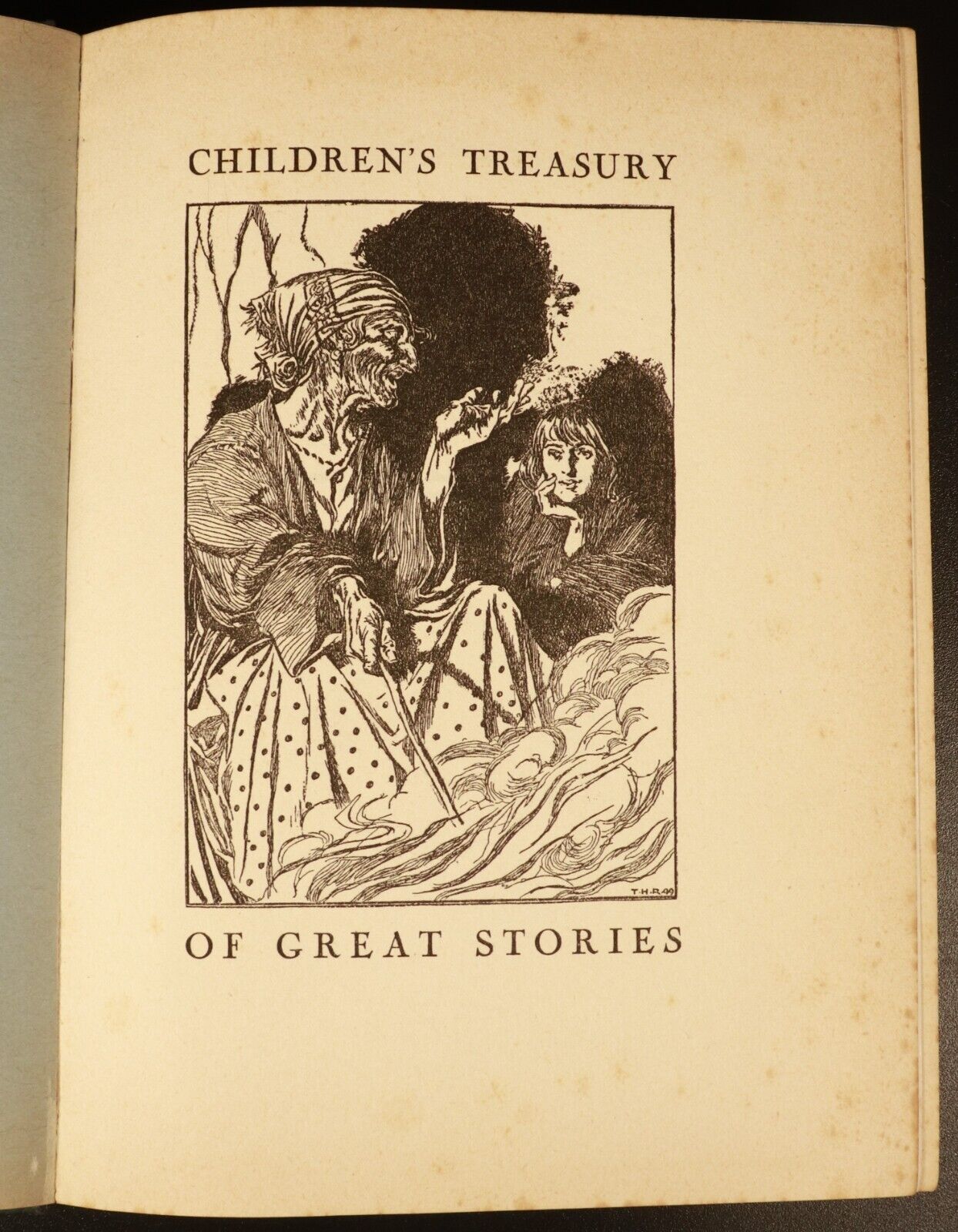 c1935 Childrens Treasury Of Great Stories Antique Story Book Alice In Wonderland