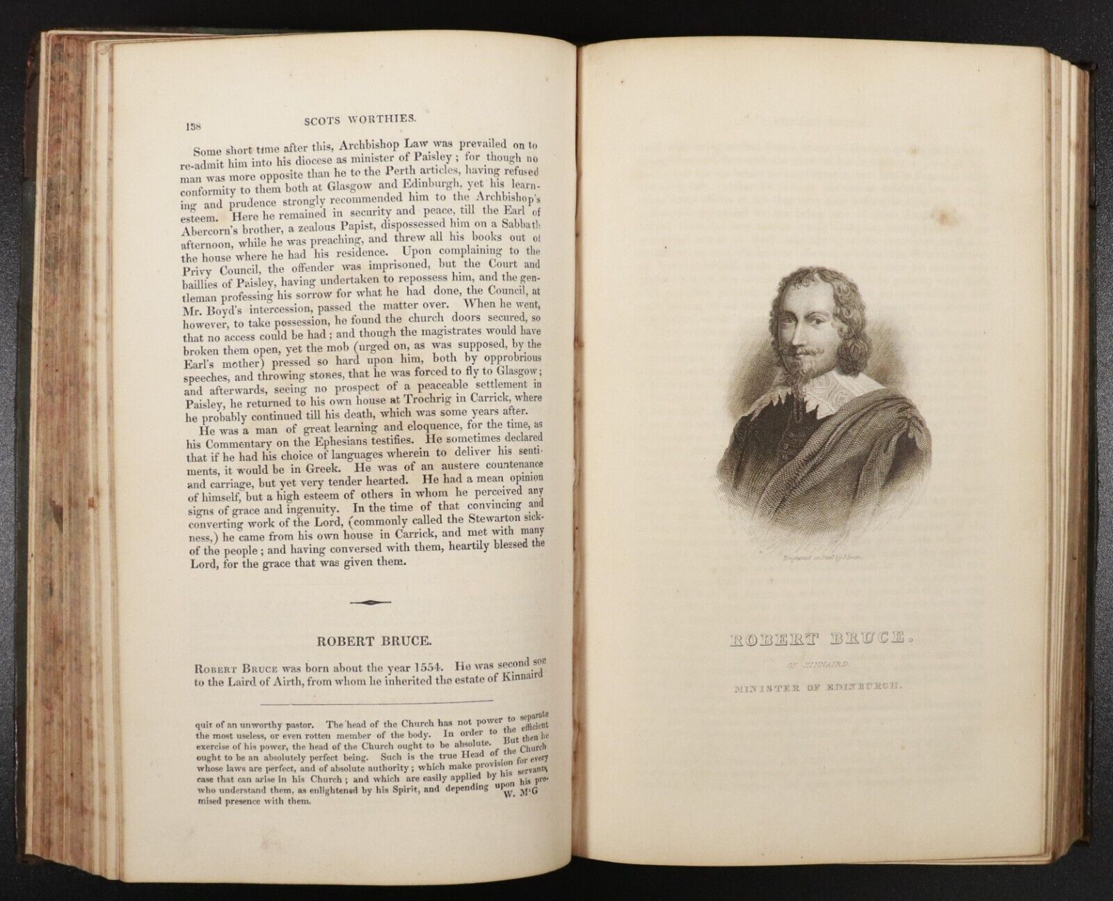 1846 The Scots Worthies by John Howie Antiquarian Scottish History Book Leather