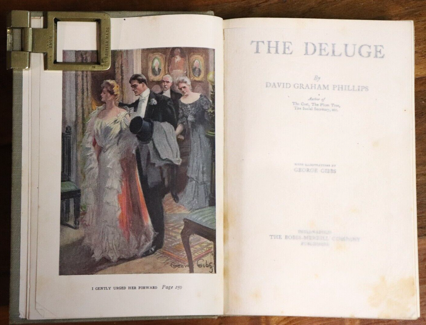 1905 The Deluge by David Graham Phillips Antique American Fiction Book - 0