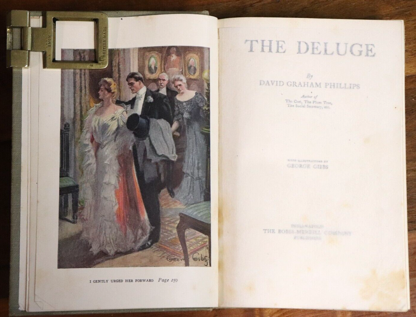1905 The Deluge by David Graham Phillips Antique American Fiction Book