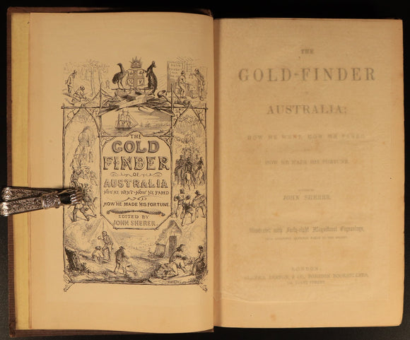 c1853 The Gold Finder Of Australia Illustrated Antiquarian History Book 1st Ed