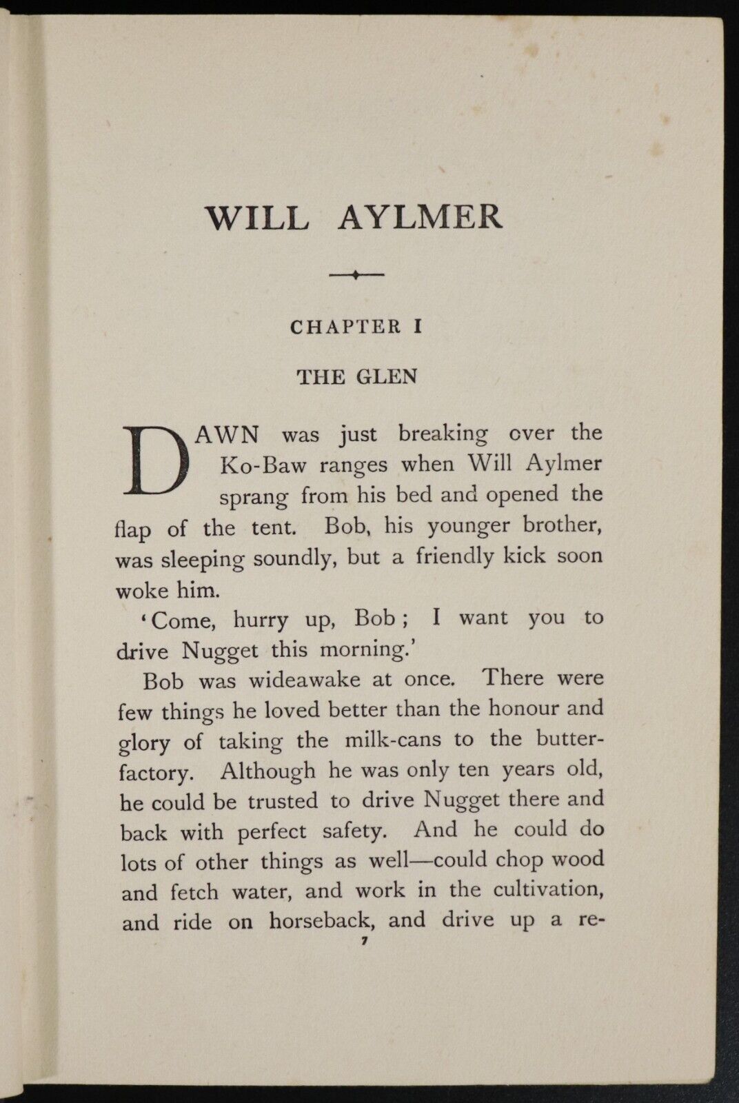 c1909 Will Aylmer Tale Of Australian Bush by L. Bogue Luffmann Fiction Book