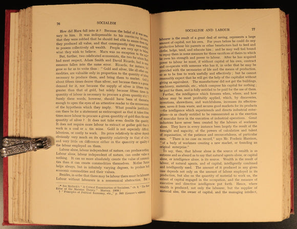 1908 Socialism by Robert Flint Antique Political Reference & Theory Book