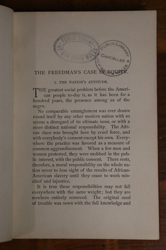 1895 The Silent South by GW Cable Antique American Equity & Convict History Book
