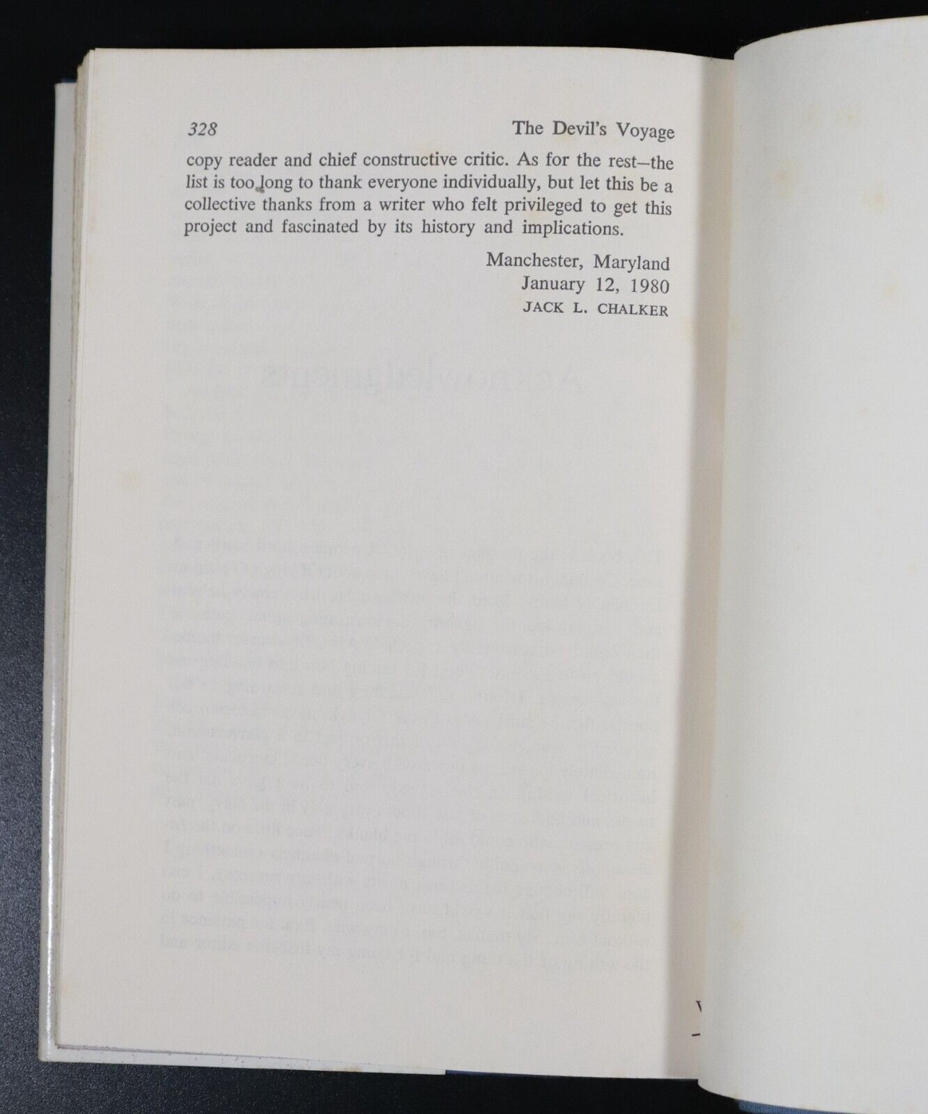 1981 The Devils Voyage by JL Chalker Vintage Military Fiction Book 1st Ed SIGNED