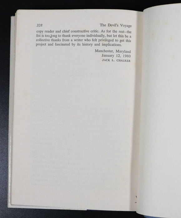 1981 The Devils Voyage by JL Chalker Vintage Military Fiction Book 1st Ed SIGNED