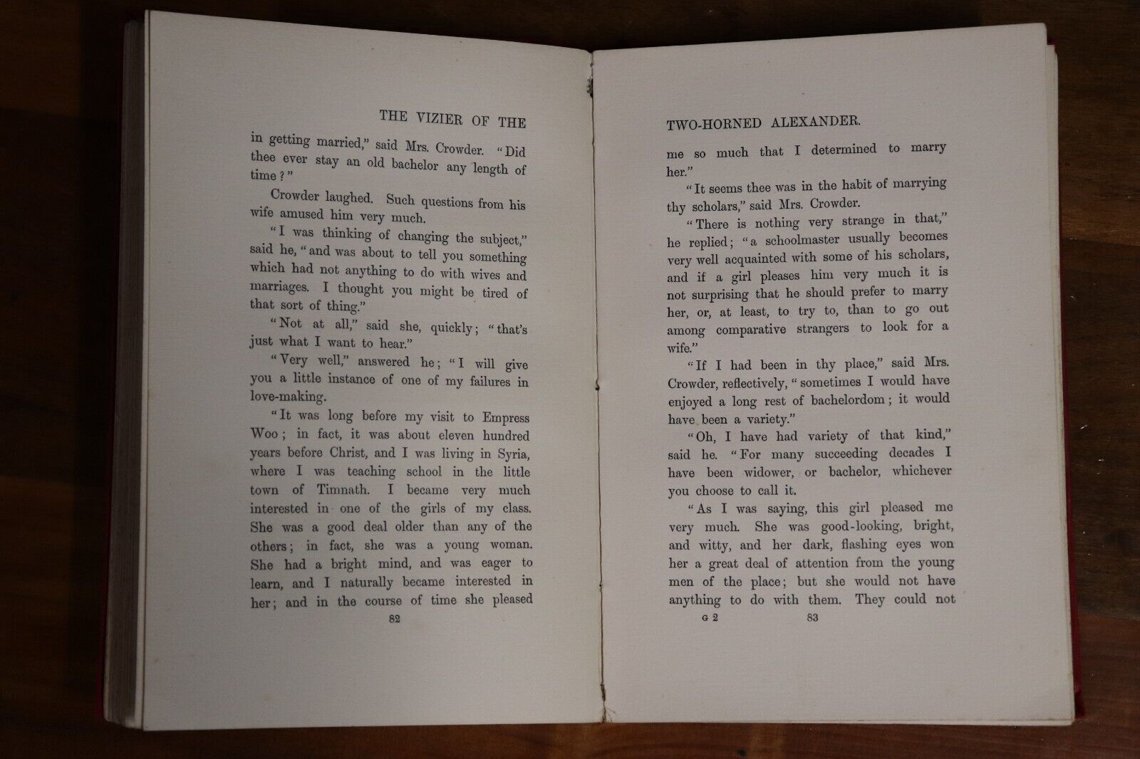 1899 The Vizier Of The Two Horned Alexander F. Stockton Antique Fiction Book