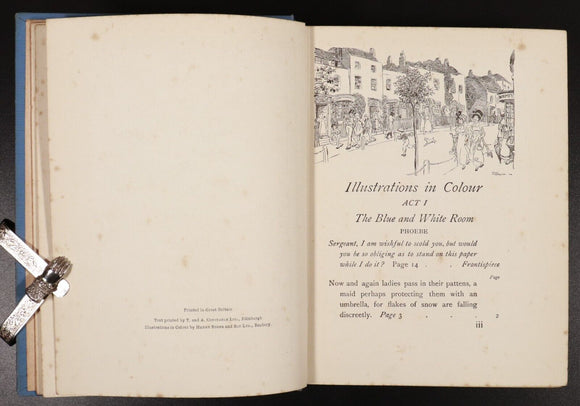 c1910 2vol Admirable Crichton & Quality Street by J.M. Barrie Antique Book Set
