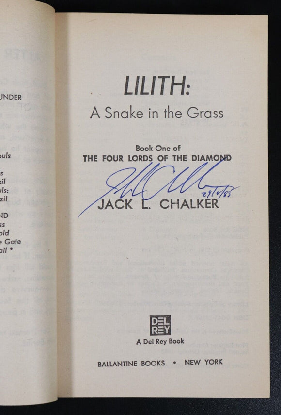 1982 4vol Four Lords Of The Diamond JL Chalker Science Fiction Book Set SIGNED