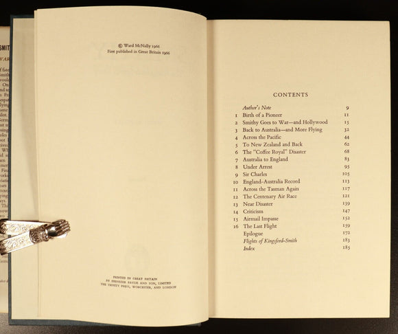 1966 Smithy: The Kingsford Smith Story Australian Aviation History Book McNally