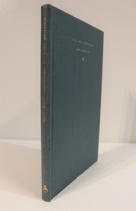 1933 End & Beginning by John Masefield Ltd Ed. British Fiction Antique Book