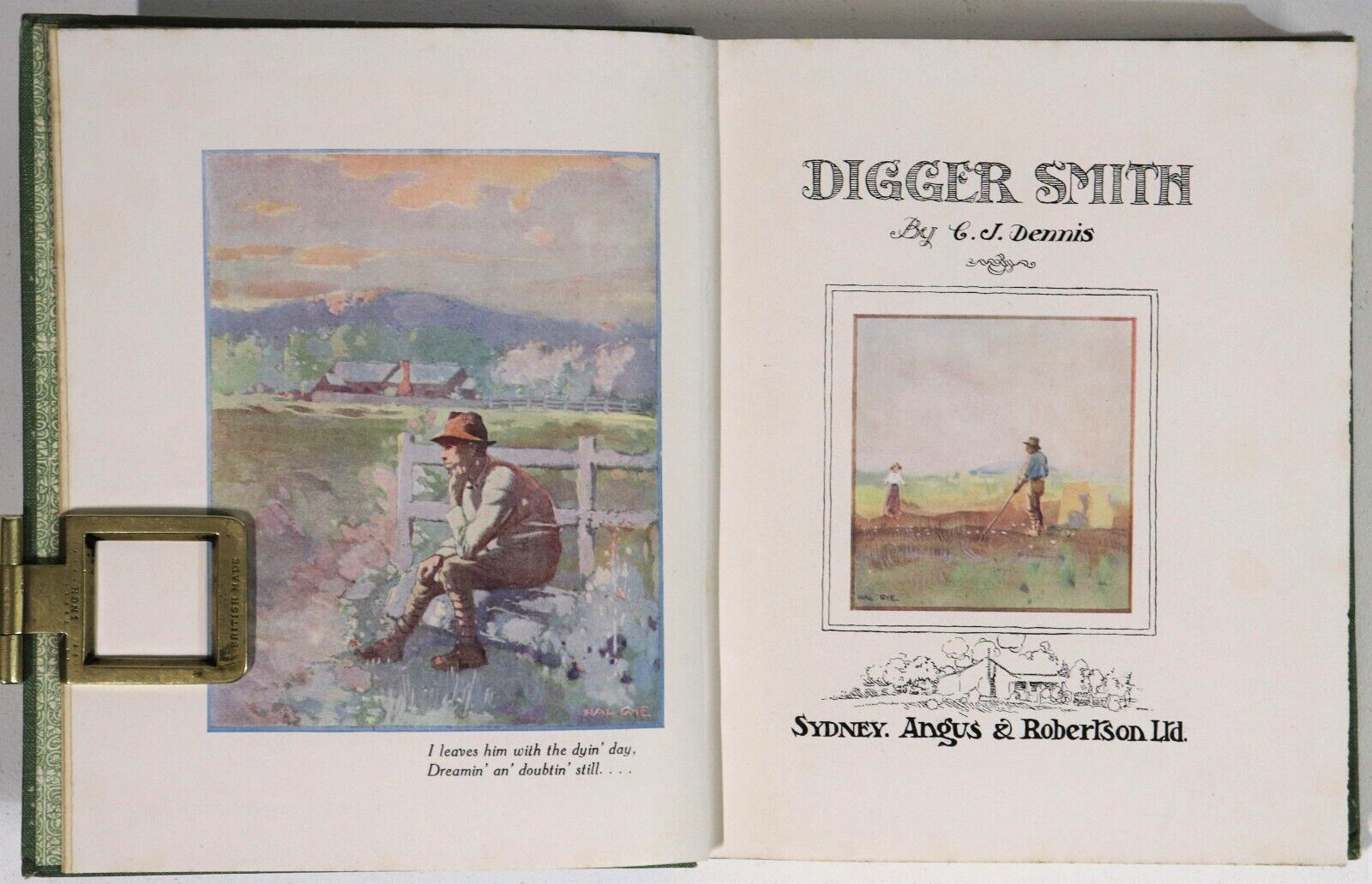 1918 Digger Smith by CJ Dennis 1st Edition Australian WW1 Anzac Fiction Book - 0