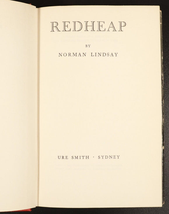 1959 Redheap: A Novel by Norman Lindsay Australian Fiction Book w/Dustjacket