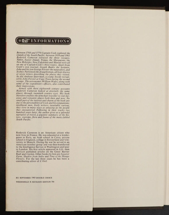 1965 The Golden Haze: Captain Cook In South Pacific Exploration History Book