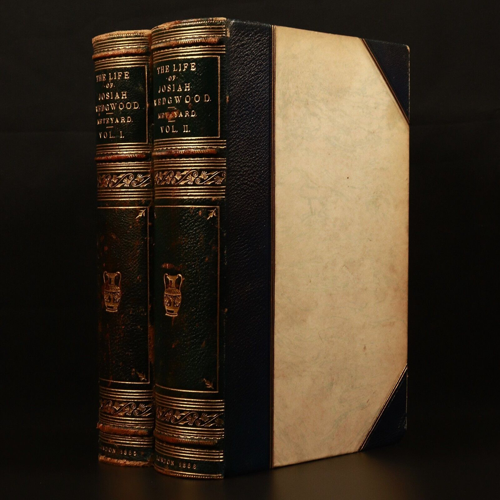 1865 2vol The Life Of Josiah Wedgwood Antiquarian British Book Set Fine Binding