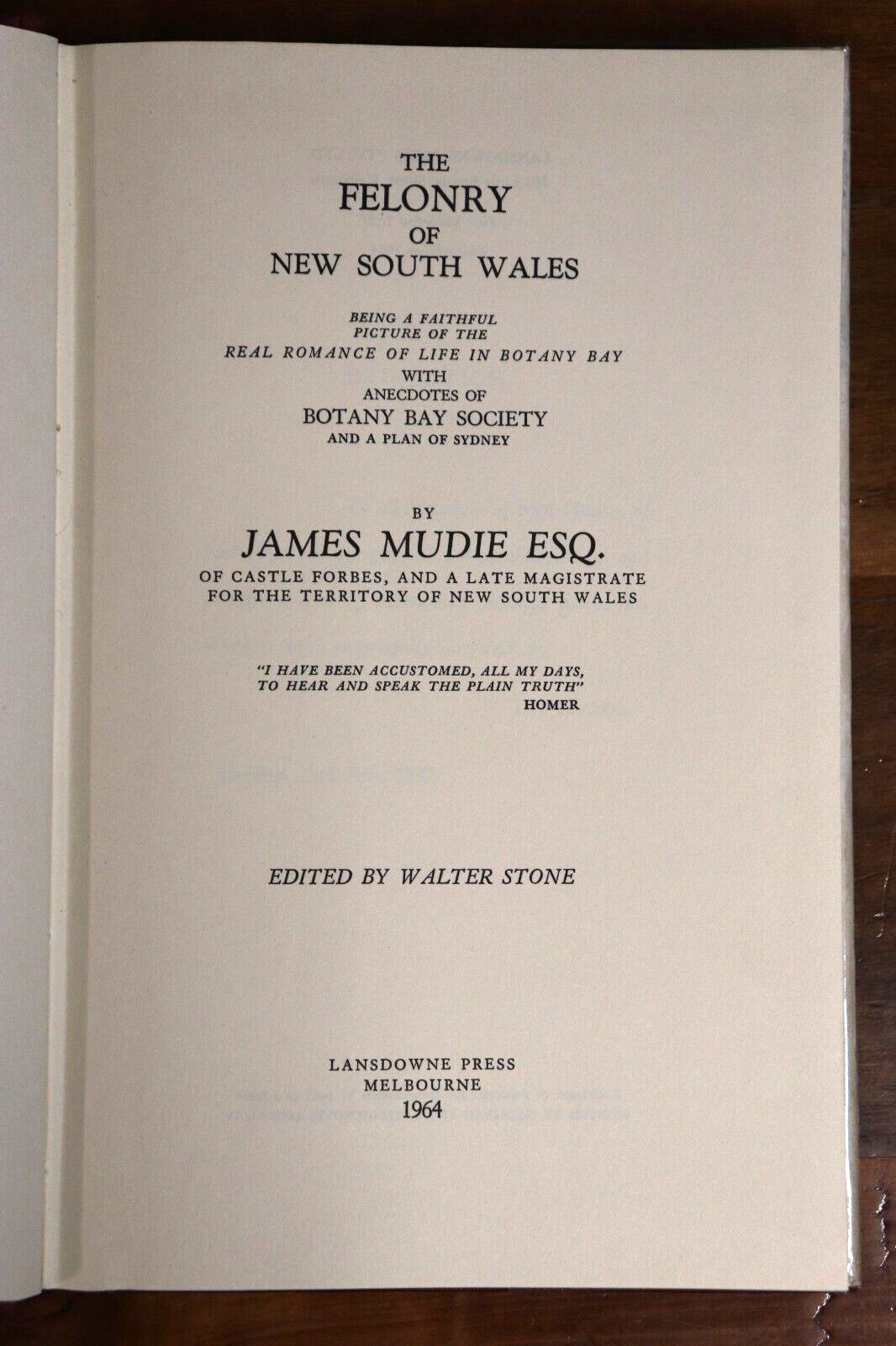 1964 The Felonry Of New South Wales Australian Colonial Convict History Book - 0